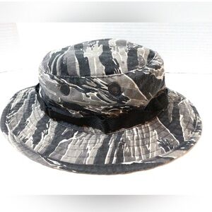 Military Sun Hat Bucket Hat Black Gray Camo Jungle Type II One Size Adult Unisex